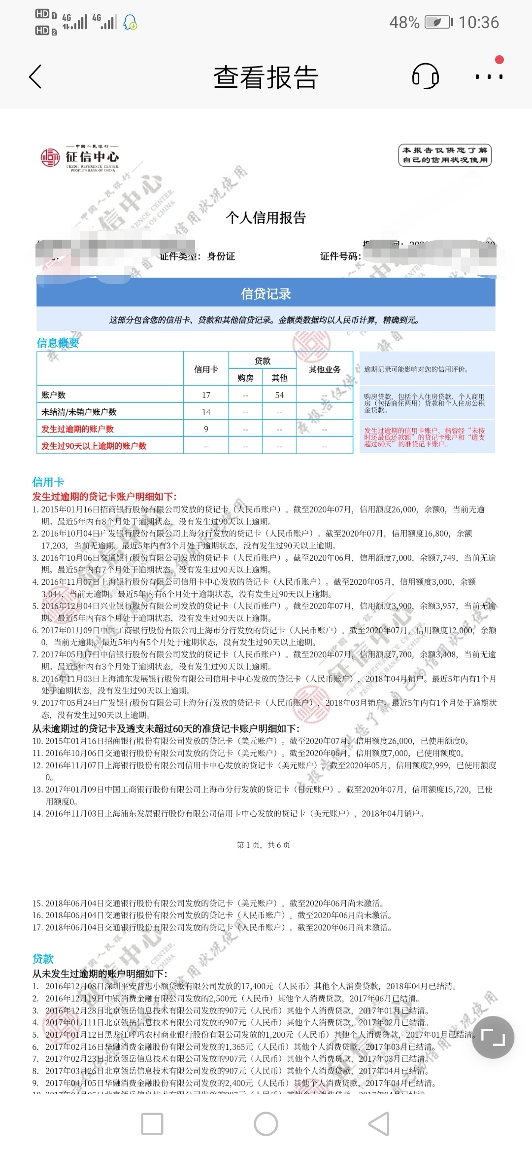 我这征信黑吗？能不能搞信用卡


100 / 作者:张大志 / 