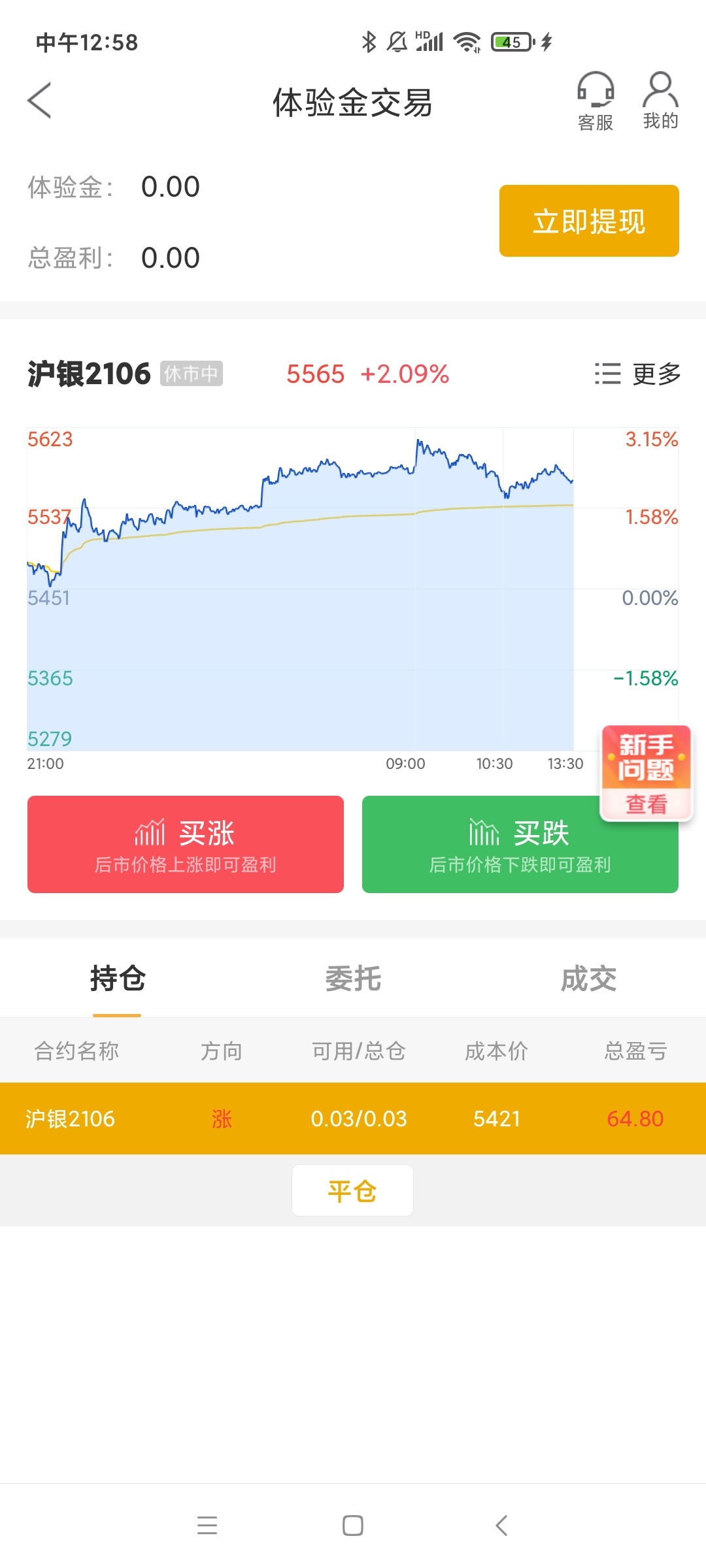 集金期货通大毛啊(150块钱啊)注册就送500体验金，最好2个手机号，一个手机号买涨，一6 / 作者:广西好人 / 