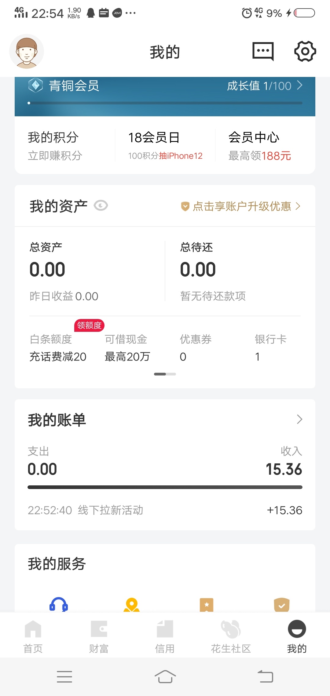 我注销了京东！然后买东西用白条失败！开通不了！然后来短信让我下载京东金融！有15块33 / 作者:足浴太深 / 