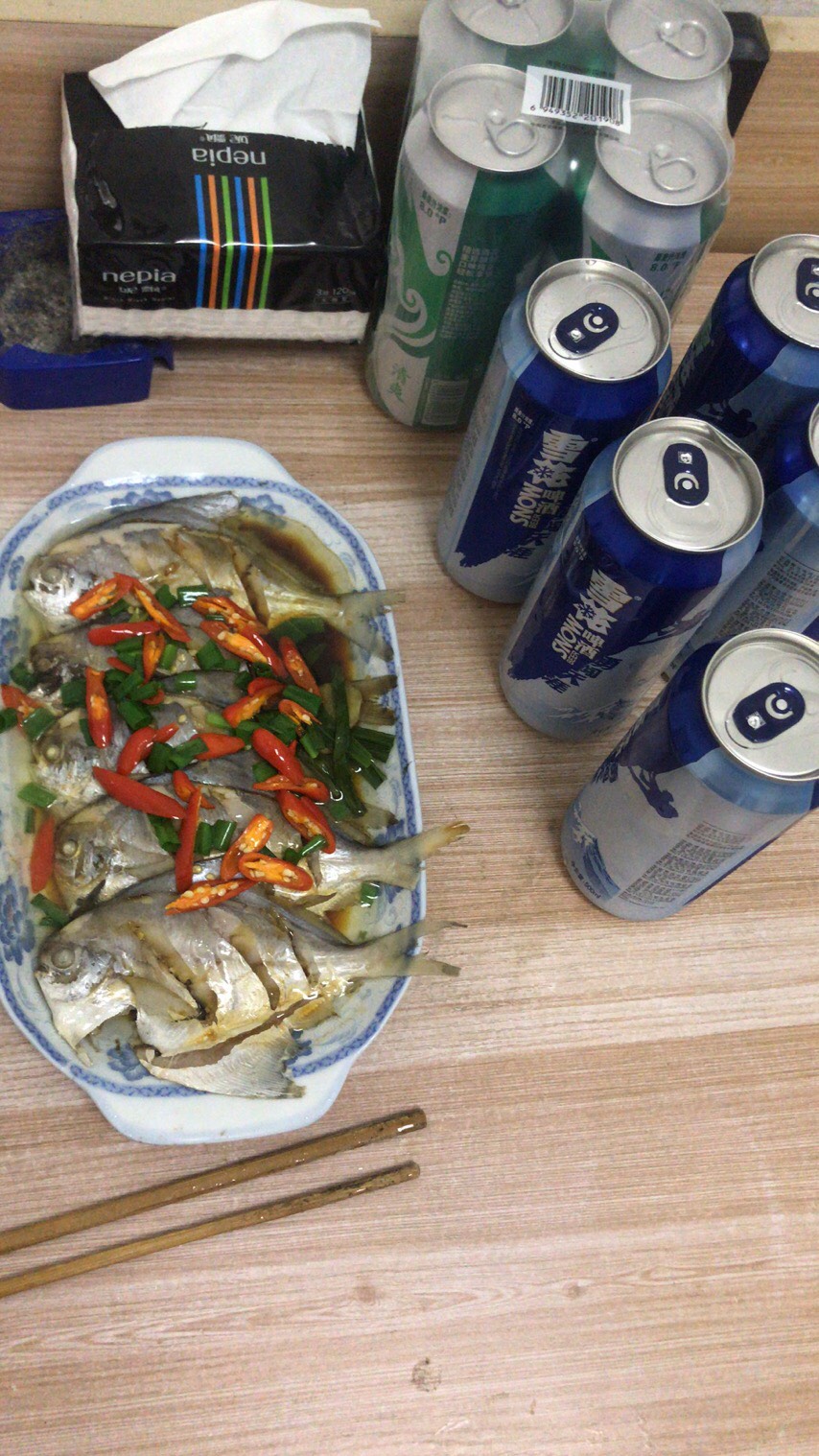 各位大哥早啊喝酒开始就是这个鱼弄了半天