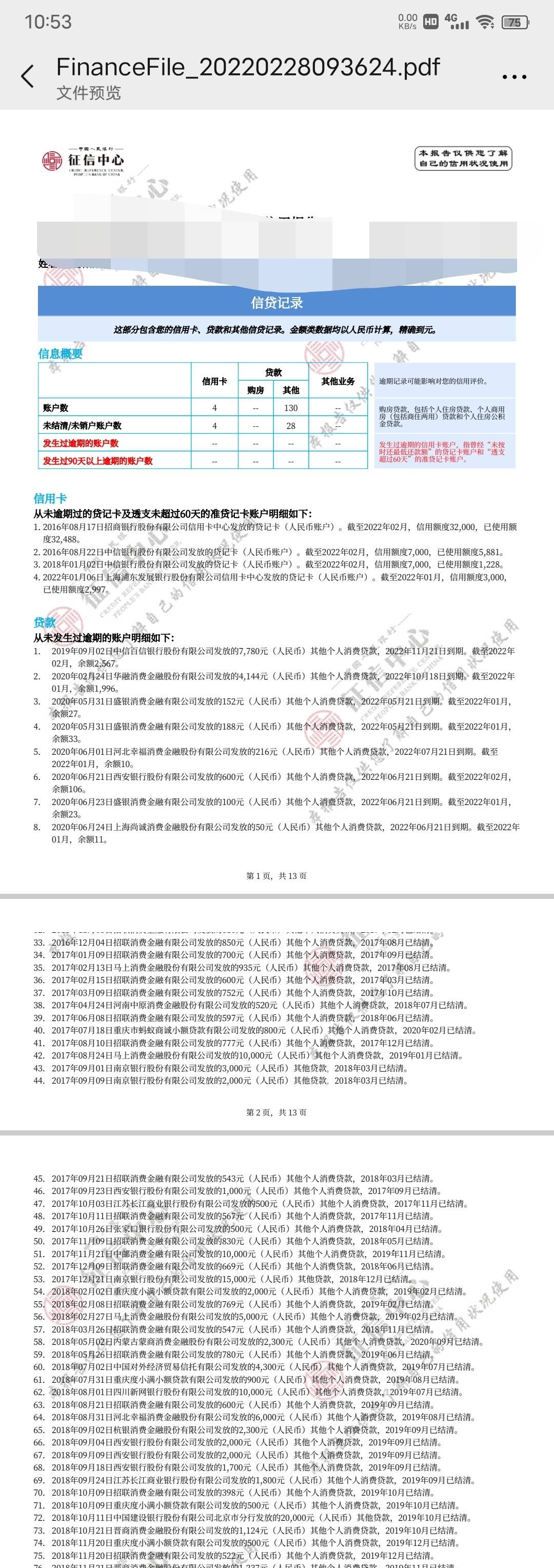 各位老哥，我这信用报告为啥啥都下不来，花了还是黑了



52 / 作者:同舟之情 / 