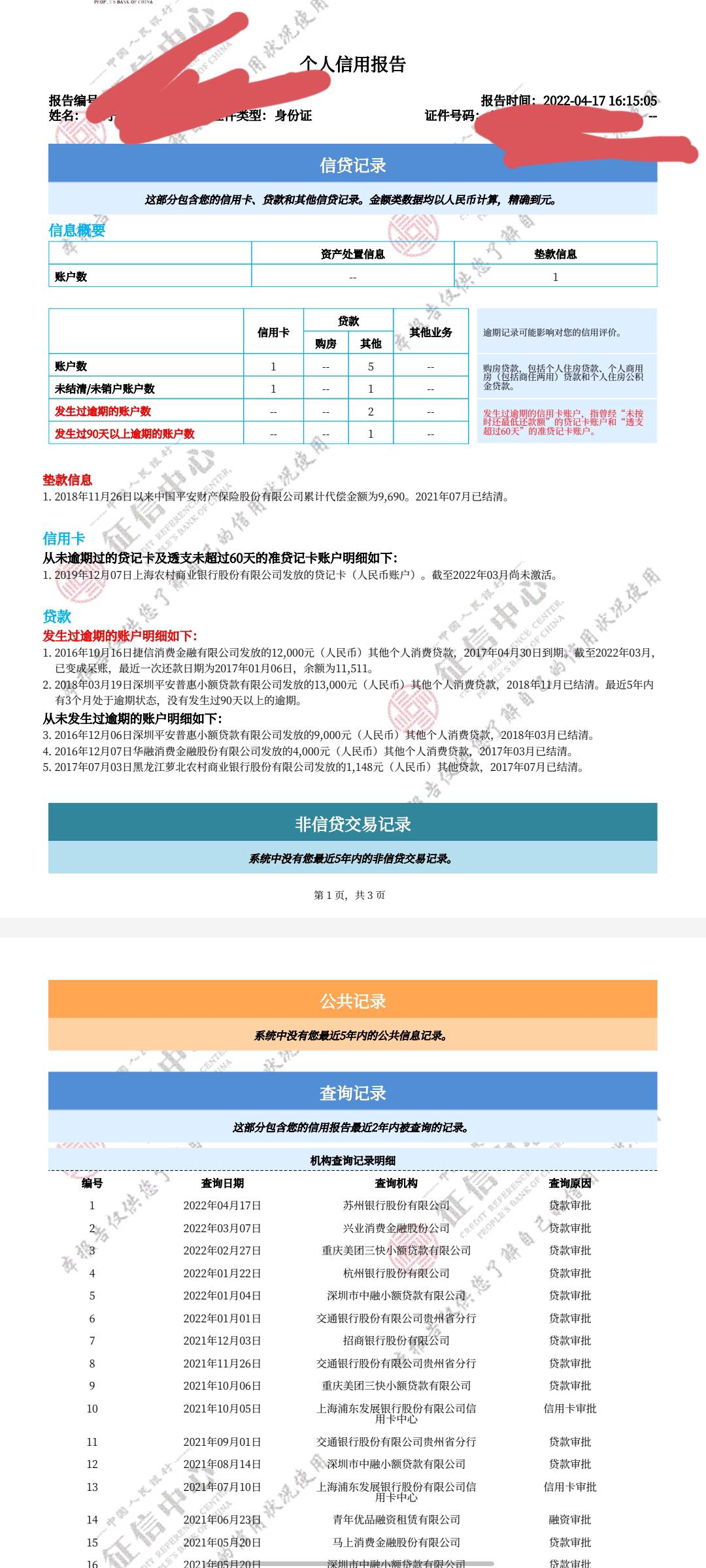 这不够黑吗 我确实下款了 平安代偿 捷信呆账 还有无数没上信用报告的网贷没还


14 / 作者:晨曦12555 / 