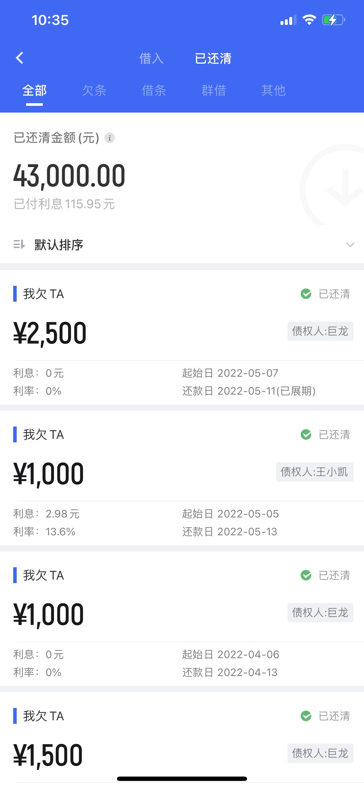 讲讲我的故事吧，我是16年大一接触网贷分期乐，当时额度是1200元后来用了一次额度直接11 / 作者:哈哈哈哈哈2345 / 