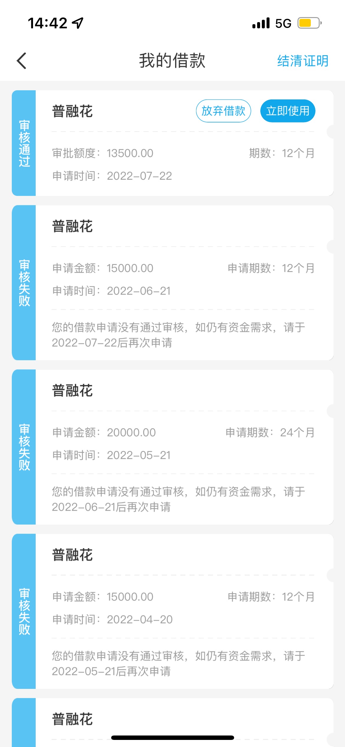 普融花下款了！2019年申请过了后每个月正常还款，还完后再申请就一直不通过了，然后每10 / 作者:冯爷爷 / 