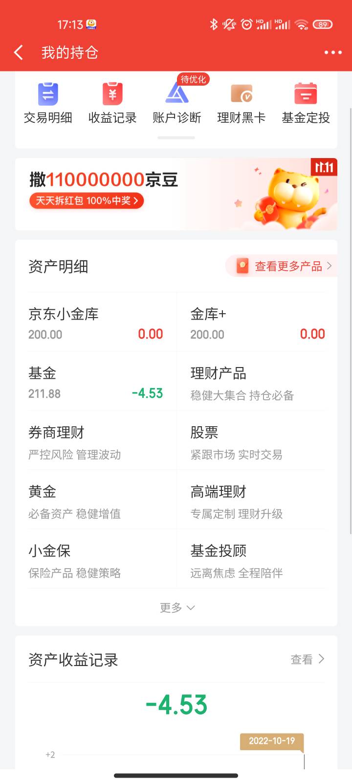 之前京东金融领了两张15的基金卷，基本没在京东金融买过基金的用户都会有，一共下来254 / 作者:猫咪没有了鱼_ / 