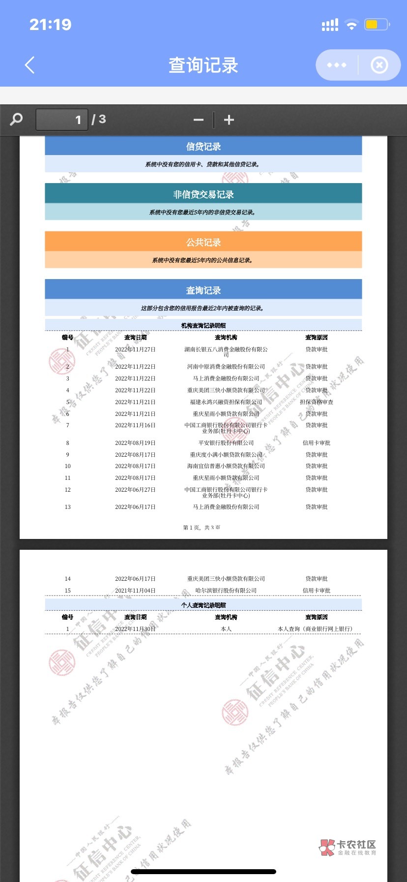 老哥们 这信用报告也没逾期啥的 为啥啥也不下  花呗都没有   美团 京东什么都不下  就14 / 作者:梓乐i / 