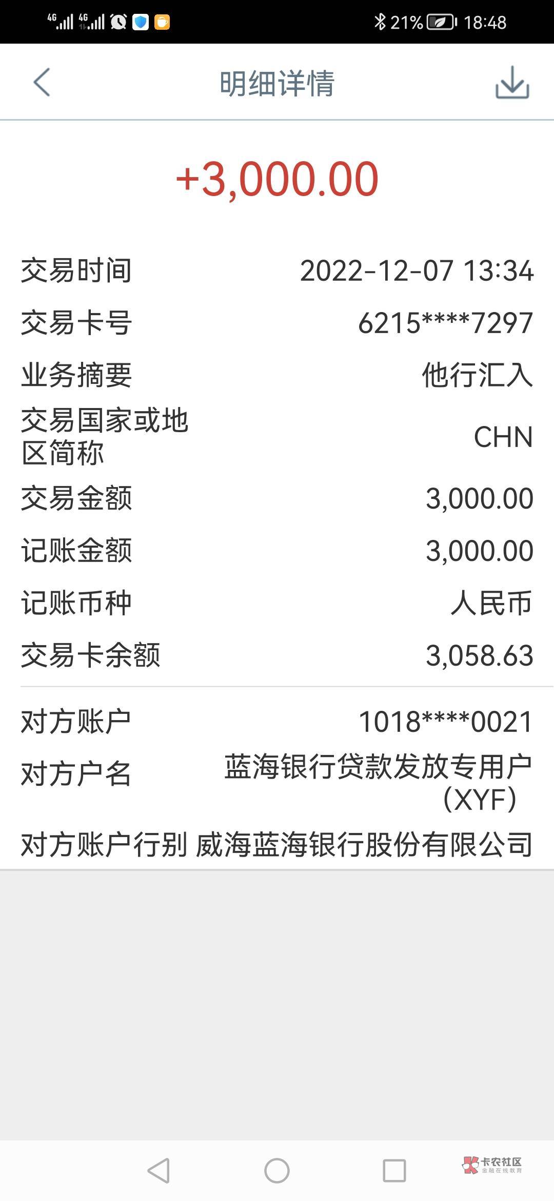 都一年没下款了，想不到好分期中的信用飞给我下款了，真是救命了，都没钱吃饭了





28 / 作者:宇智波鼬1993 / 