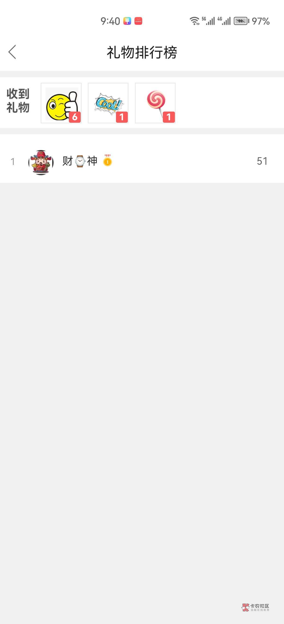 麻烦上面三个老哥来评论区领奖，矿泉水一瓶



52 / 作者:财⌚️神 / 