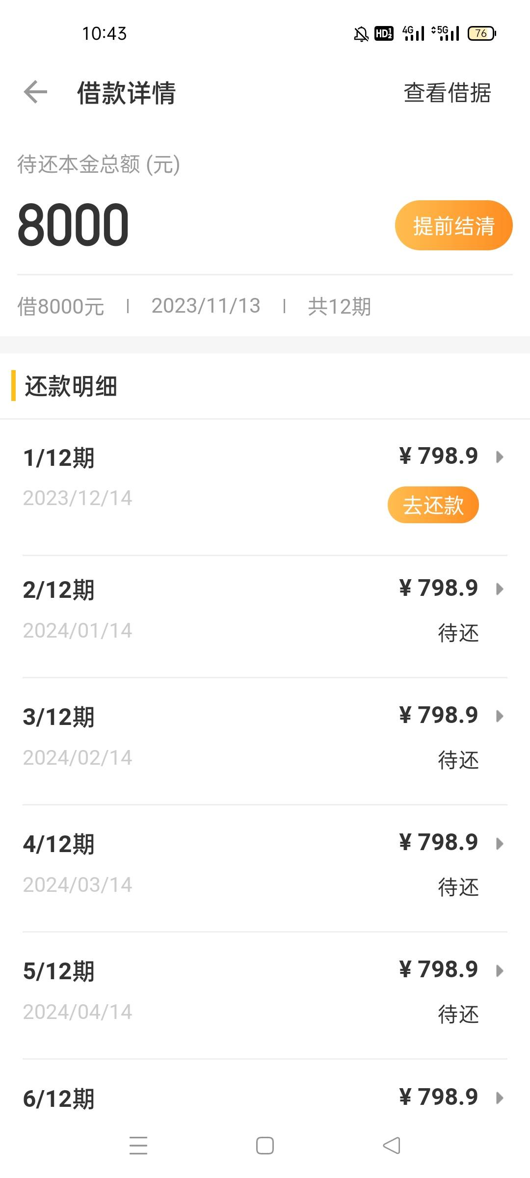 51人品贷8000到账，推了好久。昨天晚上11.30申请，也没接到电核，今天早上发现到账了28 / 作者:lz咯热啊耙耳朵 / 