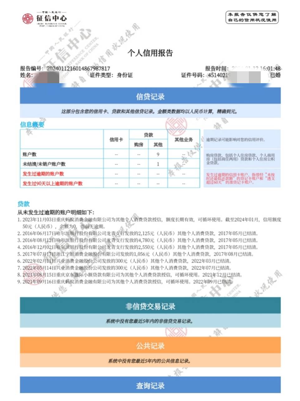 老哥们帮我看看，感谢了
我这个征信现在可以申请信用卡了吗？ 三个月前人人租起诉有一31 / 作者:631317336 / 