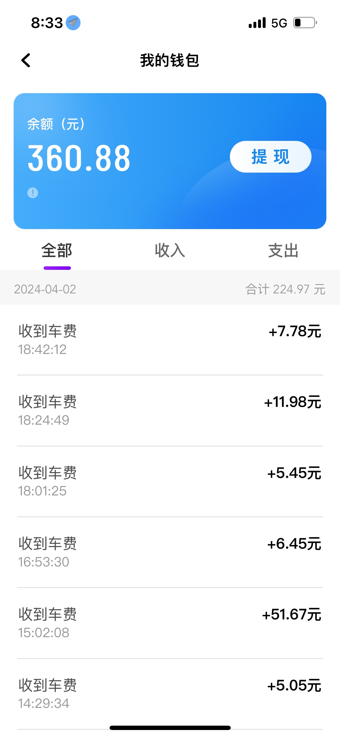 2号到今天滴滴顺风收入1000 快车收入100花小猪360
合计1500除去电费也就是1400 兄弟们94 / 作者:肖洋 / 