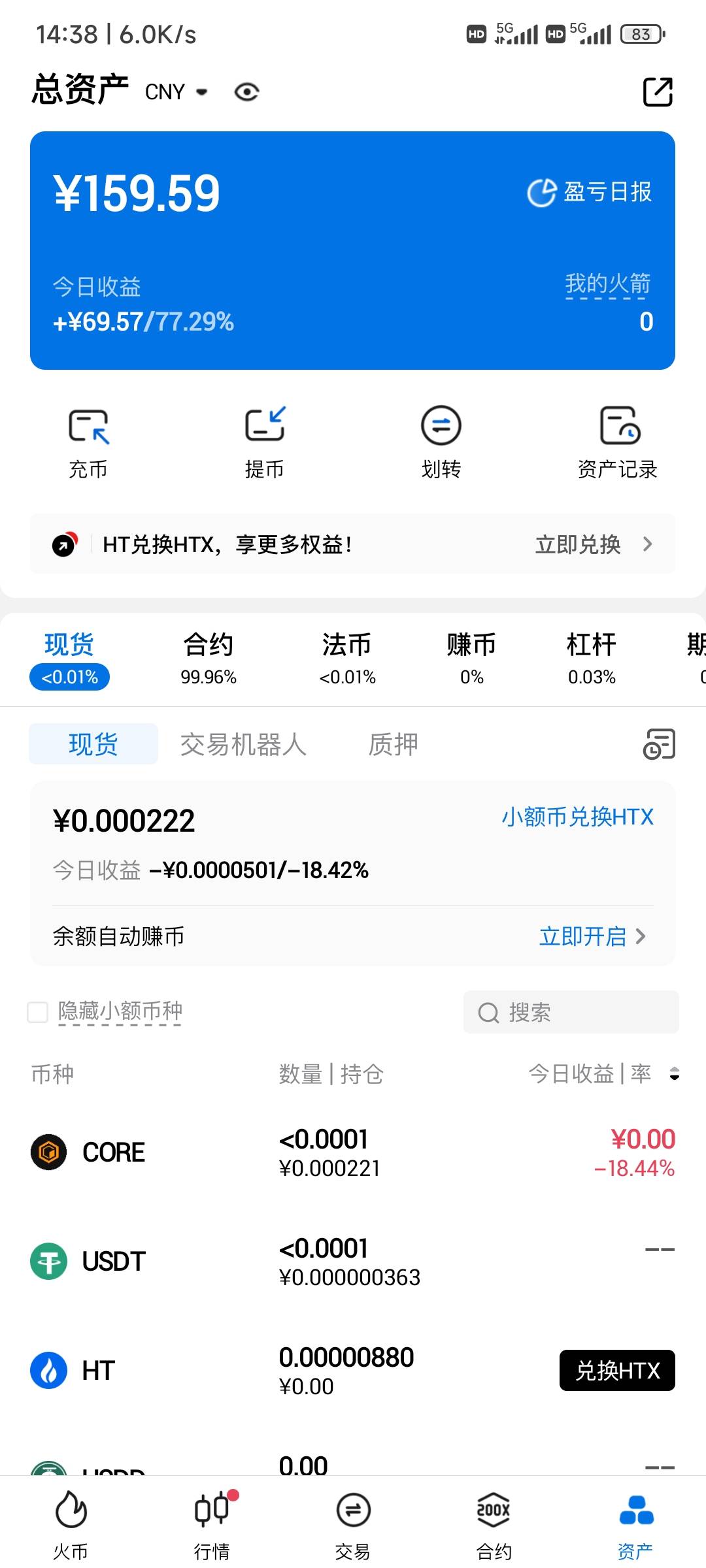 火币每个月送的2U合约体验金，爽了，core这个lj币真的不能多


36 / 作者:农业银行yyds / 