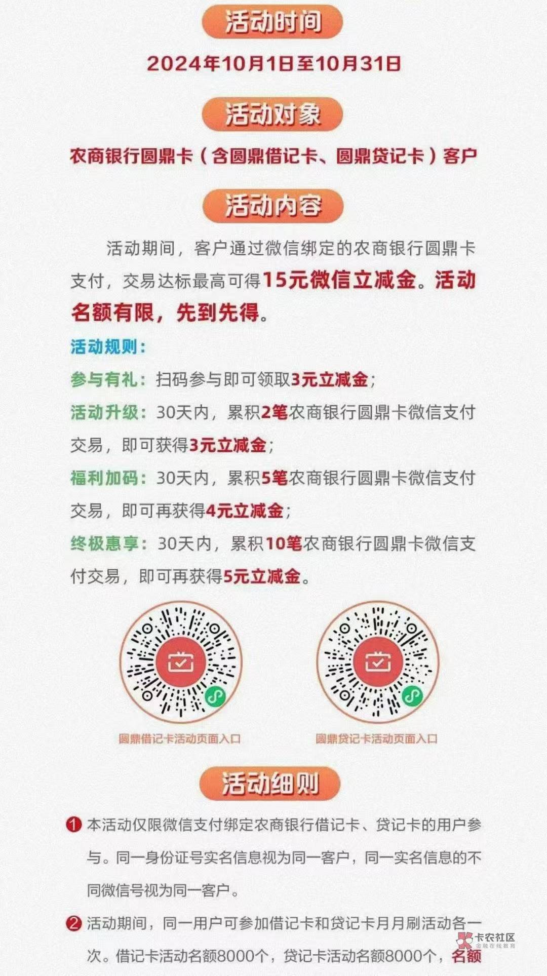 以前张家港假绑的江苏农信xyk，发现可以参与月月刷了，一张张家港卡刷三个，10+15+15
100 / 作者:你想活出怎样的人生 / 
