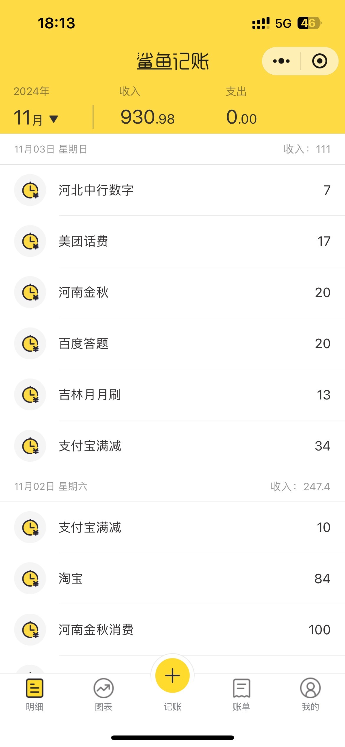 发个1号到现在的明细，老哥们可以查缺补漏。








17 / 作者:雨夜带刀不带伞. / 