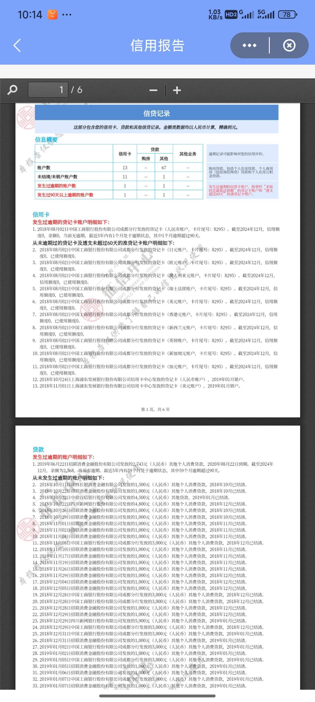 看哥们帮我看看我这征信算大黑户吗？一个招联金融当逾期5年了

24 / 作者:未来《拥有者》 / 