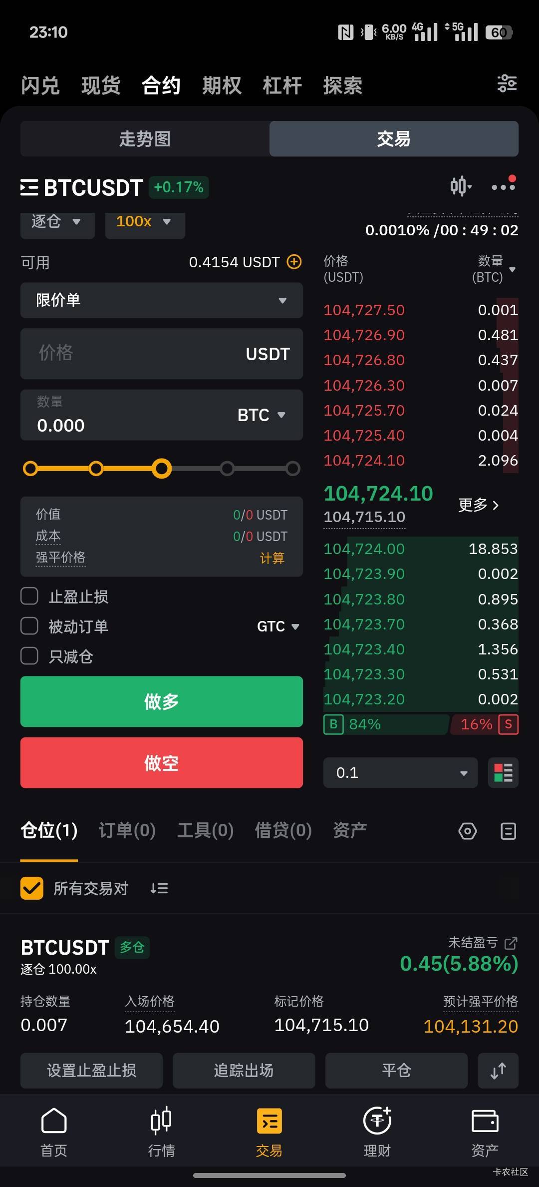 10u战神开干，目标1000u，目前盈利0.45u

27 / 作者:螃蟹哥 / 
