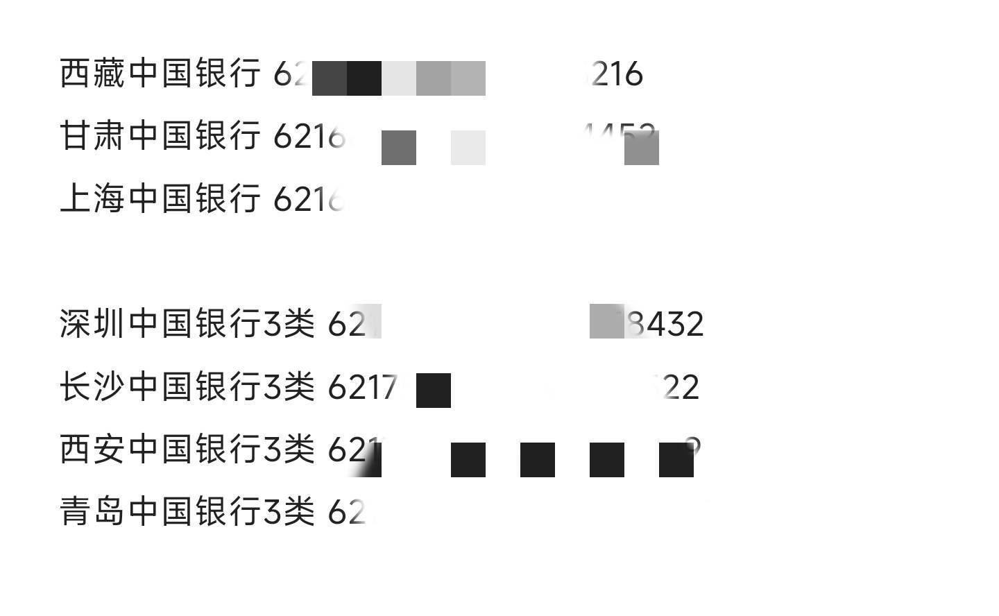 中行除了青岛 深圳  上海，哪里还有毛

26 / 作者:你没那么爱我 / 