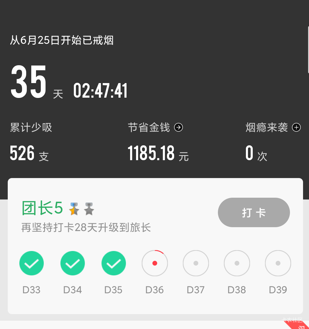 打卡戒烟第45天
43 / 作者:六户习习门 / 