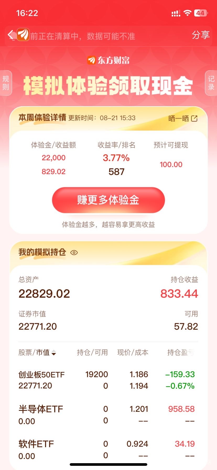 听老哥的梭哈创业板结果绿油油的

7 / 作者:老哥好人有好鲍 / 