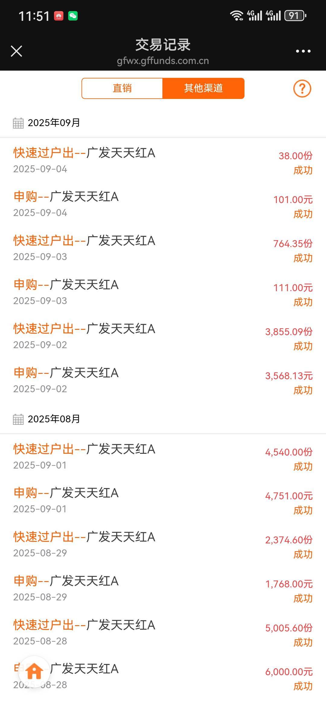 老哥们，出怪事了，我广发基金多久没用过，为啥会有那么多交易记录啊，账户里还剩四百2 / 作者:小以 / 