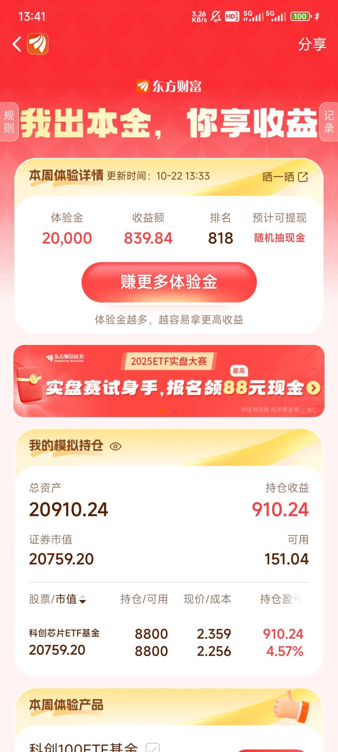 我去，科创昨天买的到现在一直没卖出，上午跌到剩200多。这一会儿涨了700

75 / 作者:Lanceshu / 