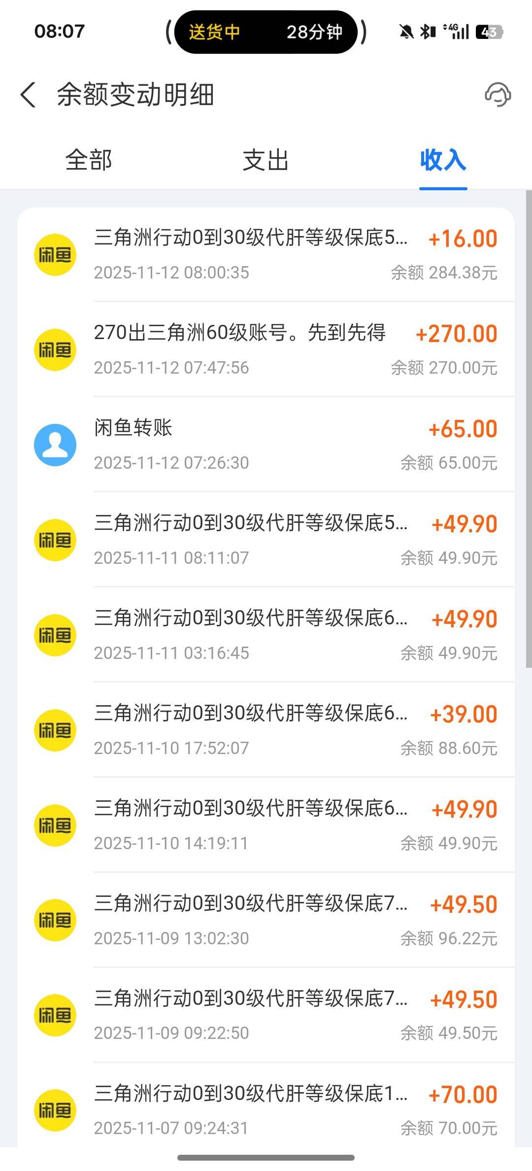 这几天全靠三角洲续命，每天三四千曝光，黑奴价接单，每天打两单，加上申请羊毛。现在68 / 作者:黑鬼儿 / 