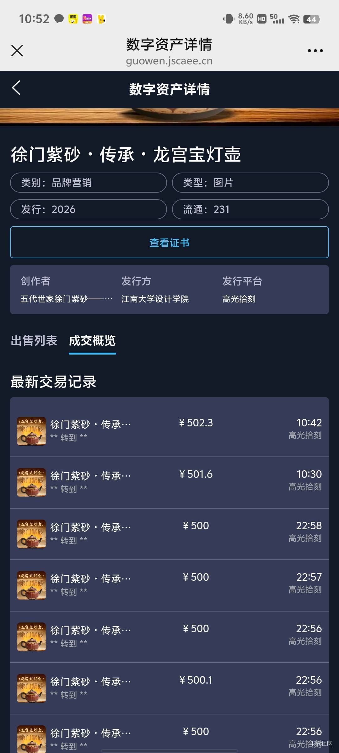 高光时刻那个壶没买，买了4大天王就润了100多结果壶更值钱

9 / 作者:傲气飞哥 / 