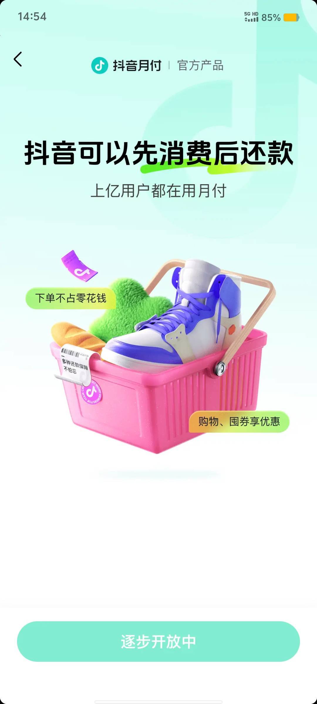 抖音月付黑户人人1000额度？

49 / 作者:九域星辰 / 