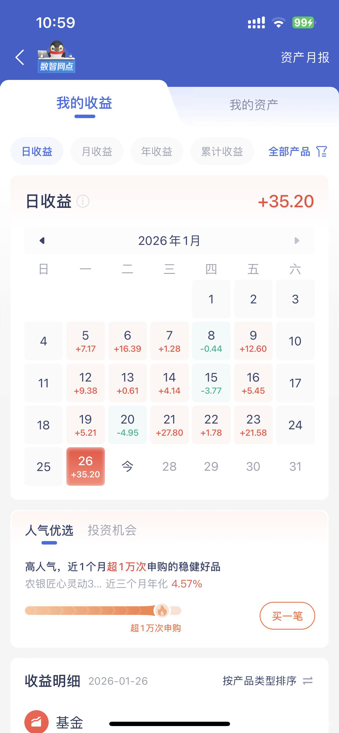 每个星期送十几张根本用不完，只用了高风险的，赎回又买入，买入又赎回




66 / 作者:巴巴雅戈 / 