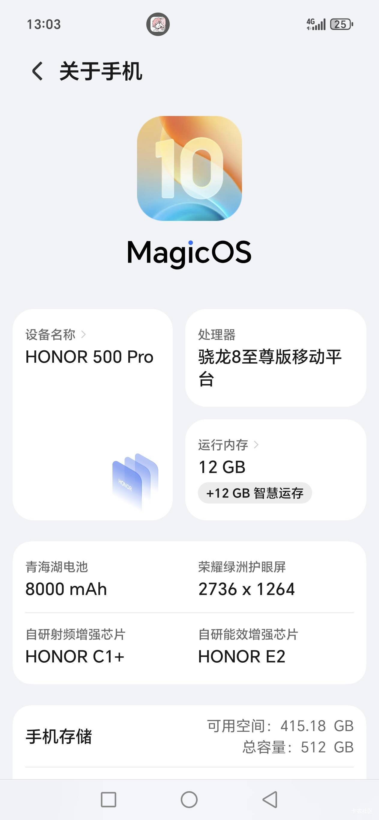 荣耀500pro电池真抗造呀老哥们，有点不.惯。


20 / 作者:路人C / 