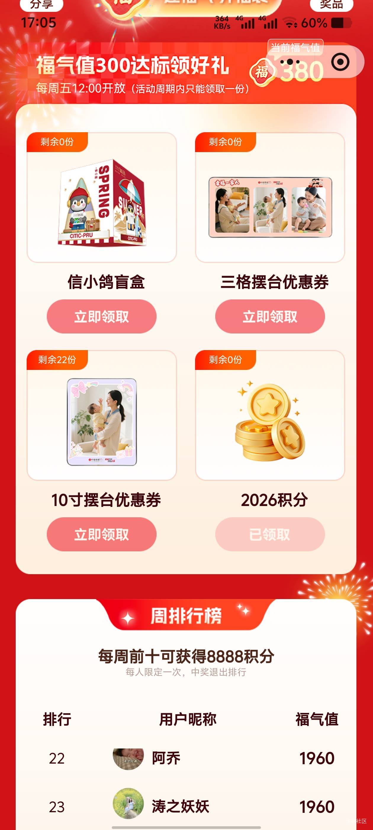 这个中午领积分，是秒到账吗？我这现在也没有到账。

37 / 作者:歲月558 / 