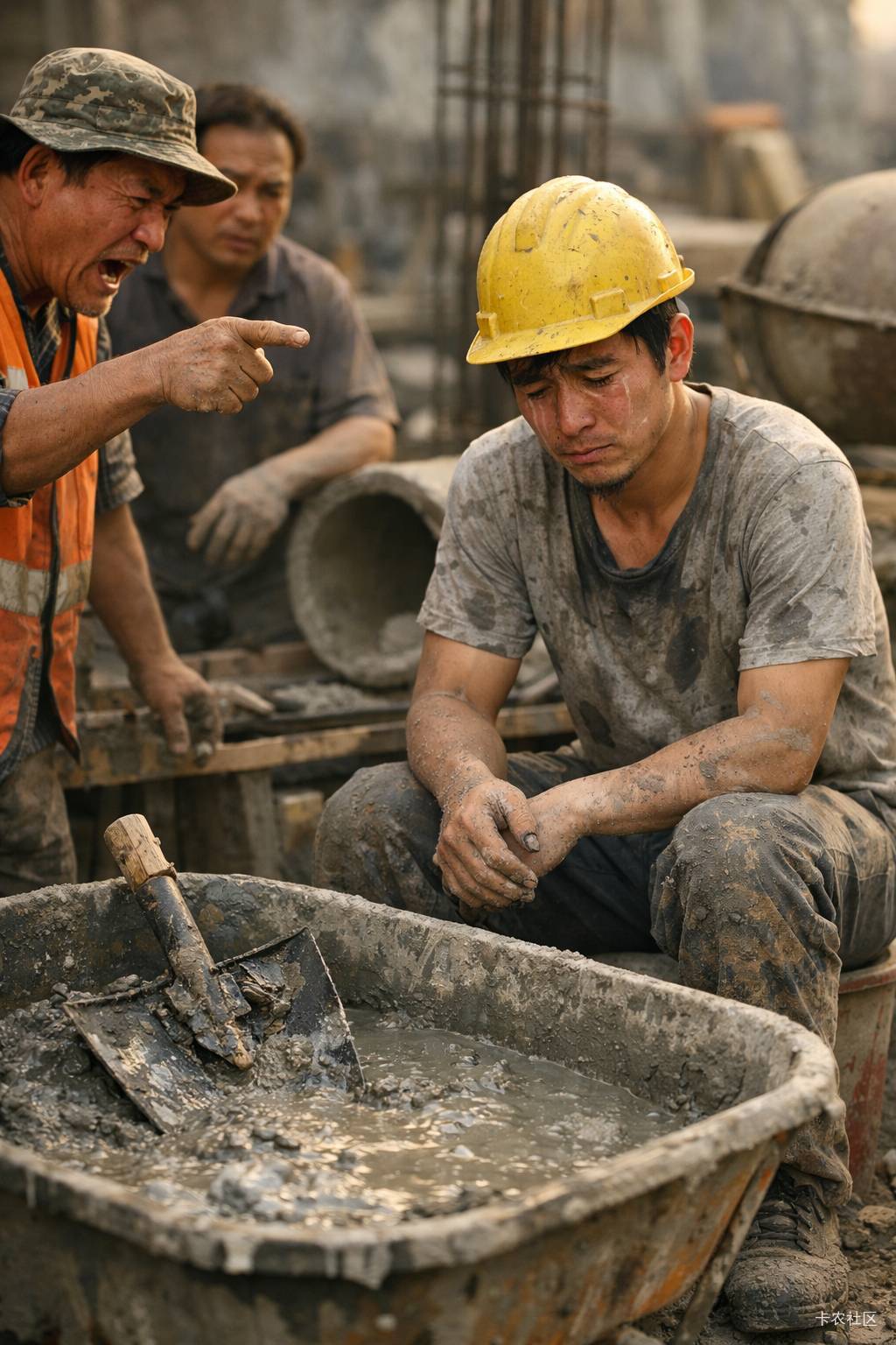 要下班被老板骂了，说我拌的水泥太稀了，包工头把我的铁锹锤烂了，问我是不是不想要钱35 / 作者:卡农无敌帅 / 