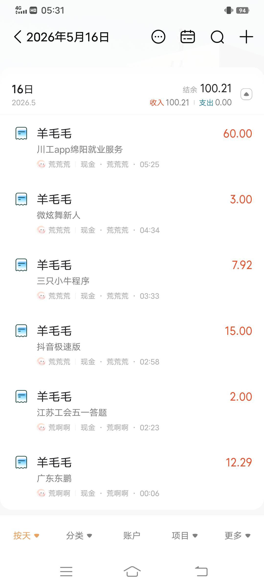 可以的今天破百了，还有两个号兑换失败的看白天补不补了

32 / 作者:大荒 / 