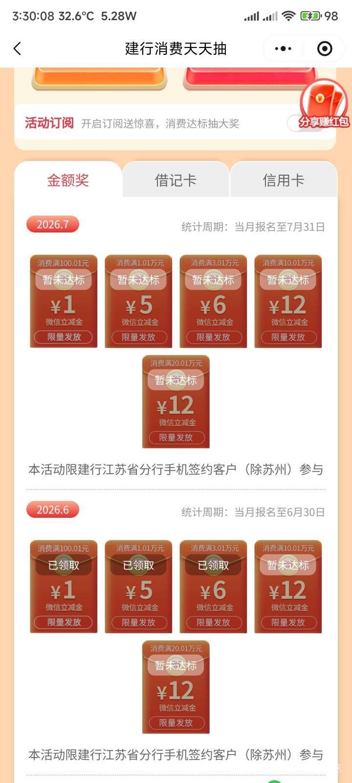 江苏建行这个活动，怎么没更新

42 / 作者:你没那么爱我 / 