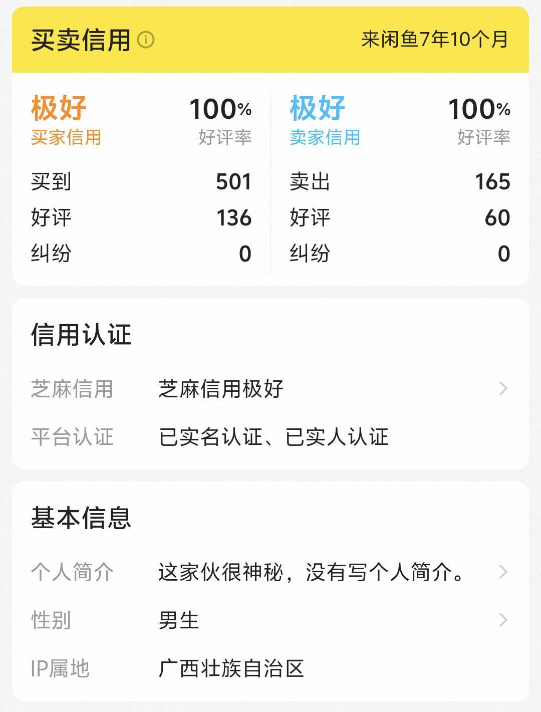 老哥标准模板，都是这种信誉吧老哥们？？？？？

57 / 作者:柳下行 / 